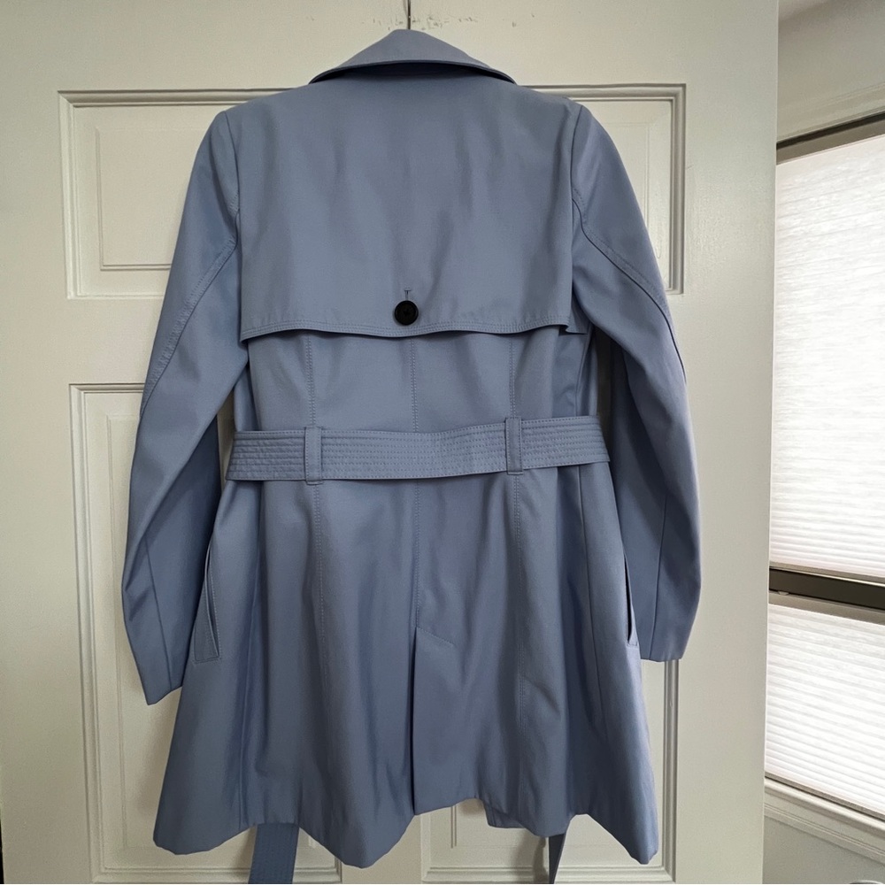 LIKE NEW Express Women's Blue Trench Coat - Picture 3 of 9